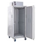 Conteneur isotherme réfrigérée avec roues 500 litres groupe froid ventilé 0°C/+10°C sur le dessus