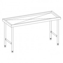 Table de tri sur-mesure acier inoxydable 4 pieds L 1950 x P 700 x H 880 mm sur mesure