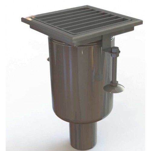 Siphon Netsol HD Monobloc 300 x 300 mm sortie verticale Ø 110 mm avec panier 5 L Siphon Netsol HD Monobloc 300 x 300 mm sortie verticale Ø 110 mm avec panier 5 L