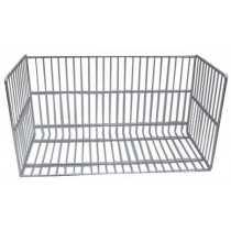 Panier à barquettes mural inox filaire L 1250 x P 350 x H 580 mm