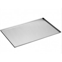 Plaque de cuisson inox 600 x 400 mm ép 20/10ème bords droits 90° de 20 mm, lot de 50 pièces