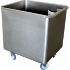 Cuve roulante avec bonde + crepine inox AISI 304 150 litres