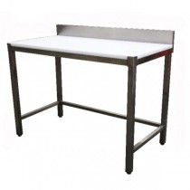 Table de découpe centrale, inox AISI 430, L 1200 x P 600 x H 850 mm