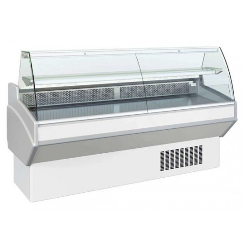 Comptoir d'exposition ventilé vitre bombée avec réserve 1 porte L 1040 x P 820 x H 1200 mm Comptoir d'exposition ventilé vitre bombée avec réserve 1 porte L 1040 x P 820 x H 1200 mm