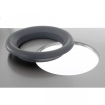Trou-vide déchets Ø 150 mm avec bords tombés pour meubles et tables sur mesure, disposé au centre