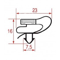 Joint de porte pour meubles réfrigérés POS208 et S903 S/S TOP