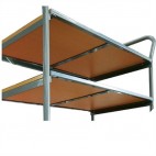 Servante plateau bois 200 kg, 2 dimensions