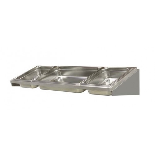 Etagère murale inclinée pour 3 bacs GN 1/3 Etagère murale inclinée pour 3 bacs GN 1/3
