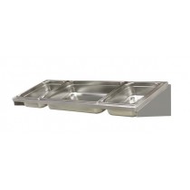 Etagère murale inclinée pour 3 bacs GN 1/3