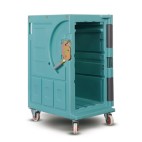 Roll isotherme avec roues 220 litres bleu turquoise