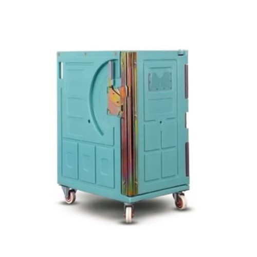 Roll isotherme avec roues 220 litres bleu turquoise Roll isotherme avec roues 220 litres bleu turquoise