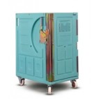 Roll isotherme avec roues 220 litres bleu turquoise