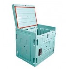 Bac isotherme 132 litres bleu turquoise avec joint silicone