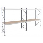 Rayonnage à palettes 3 niveaux charge lourde 1950 kg par niveau L 1850 x P 1000 x H 2000 mm