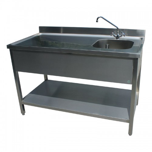 Table du chef Inox AISI 441 soudée bac à droite L 2000 x P 700 x H 900 mm Table du chef Inox AISI 441 soudée bac à droite L 2000 x P 700 x H 900 mm