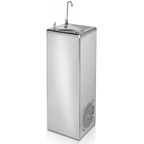 Fontaine à eau sur pied série 6 acier inoxydable avec jet d'eau actionné par bouton-poussoir