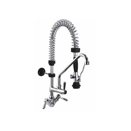Douchette monotrou avec col de cygne H 600 mm levier court et clapet anti-retour Douchette monotrou avec col de cygne H 600 mm levier court et clapet anti-retour