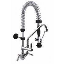 Douchette monotrou avec col de cygne H 600 mm levier court et clapet anti-retour