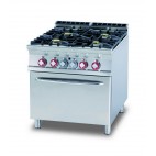 Plaque de cuisson 4 feux gaz sur meuble ouvert 28 Kw