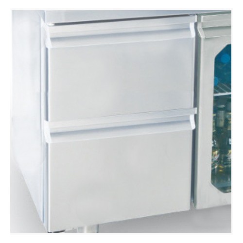 Bloc 2 tiroirs côté groupe pour dessertes réfrigérées profondeur 600 mm Bloc 2 tiroirs côté groupe pour dessertes réfrigérées profondeur 600 mm