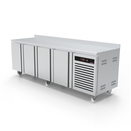 Desserte réfrigéré profondeur 600 mm froid positif adossée 4 portes Desserte réfrigéré profondeur 600 mm froid positif adossée 4 portes