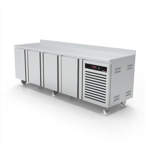 Desserte réfrigéré GN 1/1 profondeur 700 mm froid positif adossée 4 portes Desserte réfrigéré GN 1/1 profondeur 700 mm froid positif adossée 4 portes