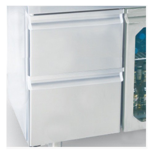 Bloc 2 tiroirs côté groupe pour dessertes réfrigérées GN 1/1 gamme profondeur 700 mm Bloc 2 tiroirs côté groupe pour dessertes réfrigérées GN 1/1 gamme profondeur 700 mm