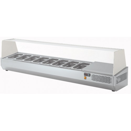 Vitrinette réfrigérée 6 bacs GN 1/3 Vitrinette réfrigérée 6 bacs GN 1/3