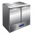Saladette réfrigérée 2 portes acier inox AISI 201 