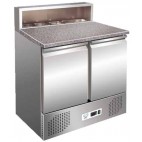 Saladette à pizza 2 portes acier inox AISI 201