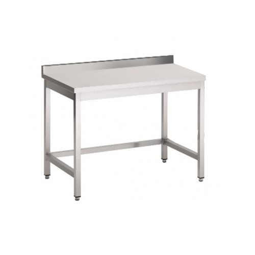 Table adossée sans tablette inférieure Inox AISI 430 L 1400 x P 700 x H 900 mm sur mesure Table adossée sans tablette inférieure Inox AISI 430 L 1400 x P 700 x H 900 mm sur mesure
