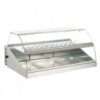 Vitrine mobile neutre gamme marche 3 GN 1/1