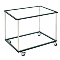 Support sur roulettes pour vitrines