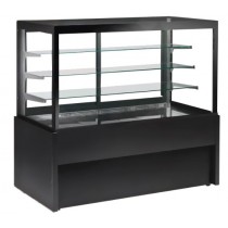 Vitrine comptoir chaude gamme capri en acier émaillé surface expo 0.54 m2