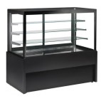 Vitrine comptoir chaude gamme capri en acier émaillé surface expo 0.54 m2