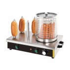 Chauffe-saucisses 4 plots 650 W