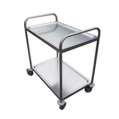 Chariot de desserte pour cuisine 2 ou 3 plateaux inox AISI 304 soudé longueur 800 mm Chariot de desserte pour cuisine 2 ou 3 plateaux inox AISI 304 soudé longueur 800 mm