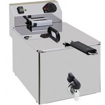 Friteuse de table électrique avec vidange simple inox 8 L