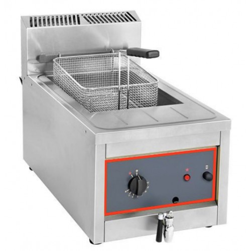 Friteuse à gaz gros volume avec vidange simple à poser 12 L Friteuse à gaz gros volume avec vidange simple à poser 12 L