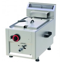 Friteuse à gaz gros volume 8 L avec vidange simple à poser turbo 8 kW