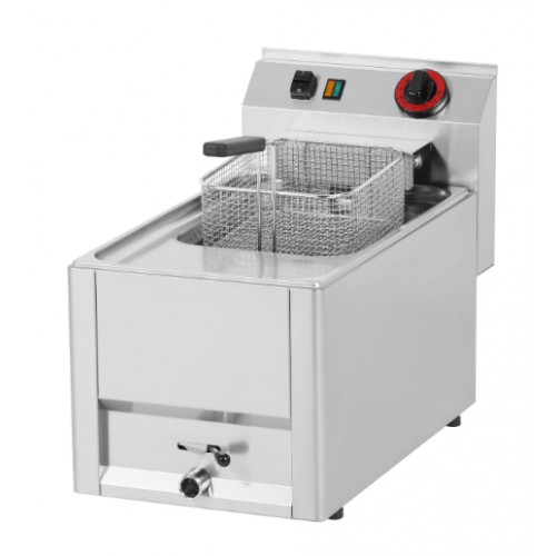 Friteuse de table électrique mono 230 V avec vidange simple 8 L Friteuse de table électrique mono 230 V avec vidange simple 8 L