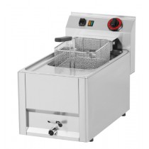 Friteuse de table électrique tri 400 V avec vidange simple 8 L