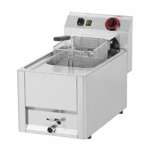 Friteuse de table électrique tri 400 V avec vidange simple 8 L Friteuse de table électrique tri 400 V avec vidange simple 8 L