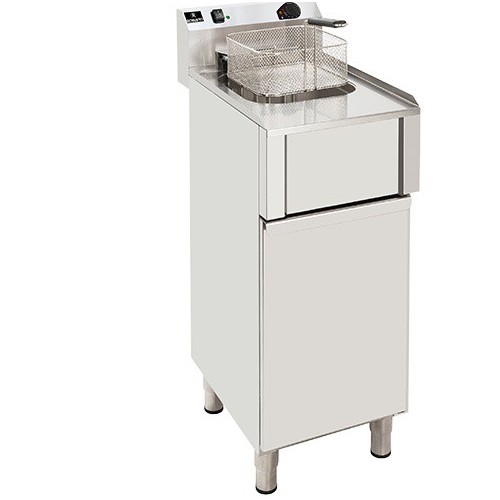 Friteuse gros volume électrique avec vidange tri 400 V simple 12 L Friteuse gros volume électrique avec vidange tri 400 V simple 12 L