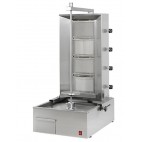 Doner grill à gaz en inox 60 Kg/jour 9 kW