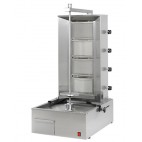 Doner grill à gaz en inox 80 Kg/jour 12 kW