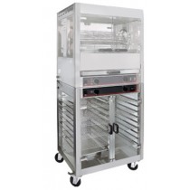 Étuve ventilée support sur roulettes montée sur échelles démontables