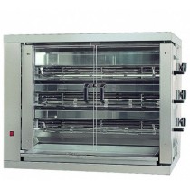 Rôtissoire électrique en inox 3 broches 12 poulets