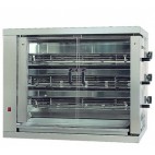 Rôtissoire électrique en inox 3 broches 12 poulets