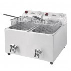 Friteuse double - 2 X 8 L 2,9 kW avec minuterie